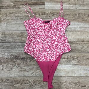 Zara Pink Floral Bodysuit
